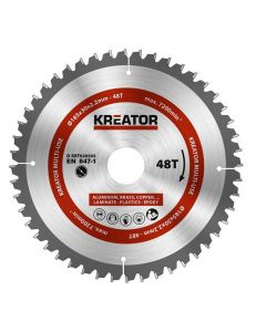 Kreator KRT020503 Cirkelzaagblad 185mm 48T - aluminium / plastics